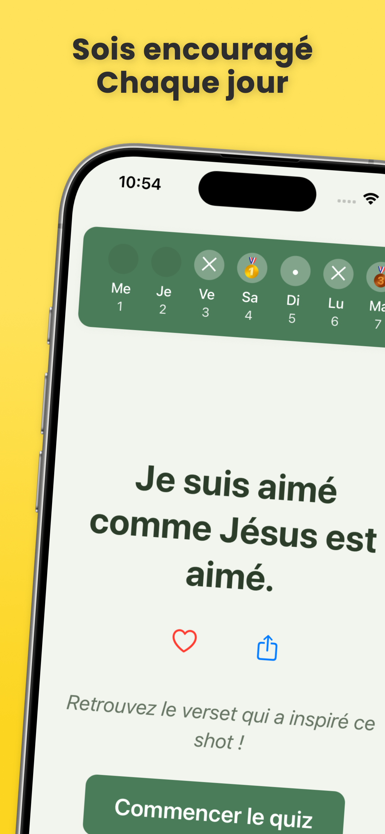 Shot quotidien avec calendrier
